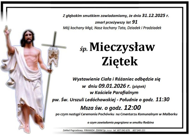 Zmarł Mieczysław Ziętek. Miał 91 lat.