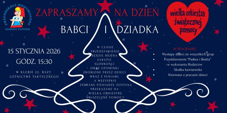 Dzień Babci i Dziadka dla WOŚP w Malborku. Przedszkolaki zapraszają…