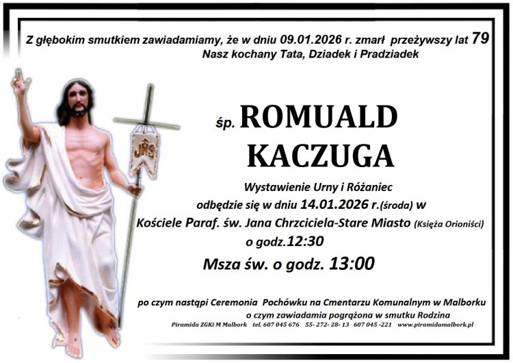Zmarł Romuald Kaczuga.Miał 79 lat.  