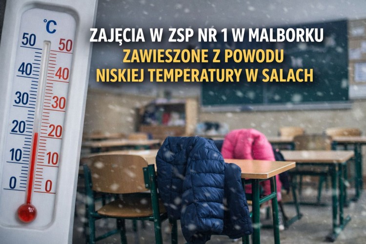 Trudności z ogrzewaniem w ZSP nr 1 w Malborku – zajęcia częściowo…