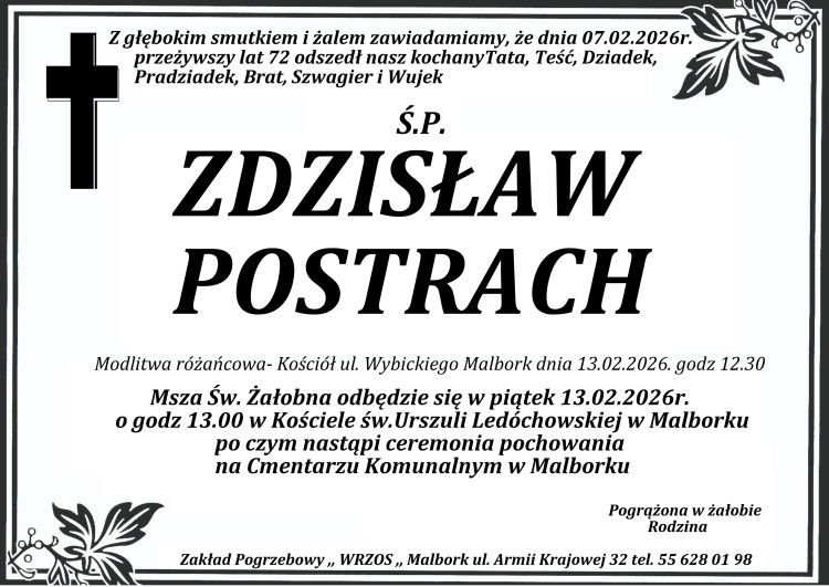 Zmarł Zdzisław Postrach. Żyl 72 lata.