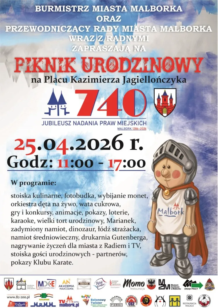 Piknik Urodzinowy Malborka. 740-lecie nadania praw miejskich.