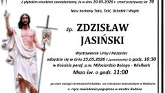 Zmarł Zdzisław Jasiński. Miał 70 lat.