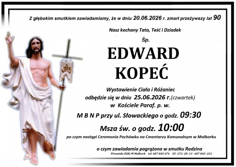 Zmarł Edward Kopeć. Miał 90 lat.