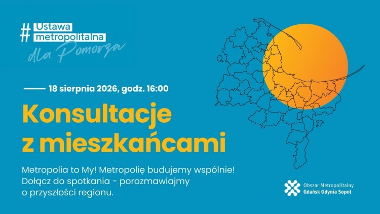 Mieszkańcy zdecydują o przyszłości metropolii. Ruszają konsultacje Obszaru Metropolitalnego Gdańsk-Gdynia-Sopot