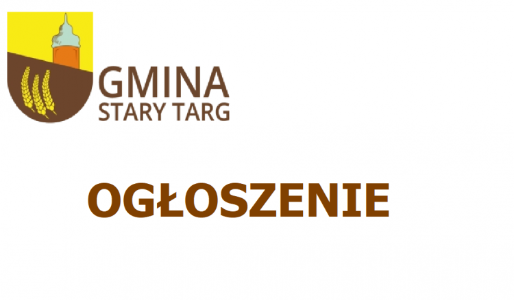 OGŁOSZENIE WÓJTA GMINY STARY TARG