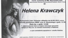 Zmarła Helena Krawczyk. Żyła 80 lat.