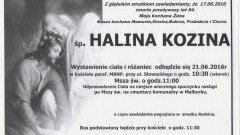 Zmarła Halina Kozina. Żyła 84 lata.