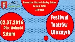 Barwne korowody, kolorowe grupy teatralne – Festiwal Teatrów Ulicznych w Sztumie – 2.07.2016