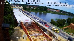 Most coraz bliżej brzegu, jednak koniec prac dopiero 30 czerwca 2017?  Raport z budowy II nitki mostu w Malborku – 05.07.2016