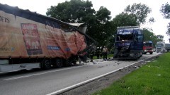 Zderzenie dwóch tirów w Cisach. Weekendowy raport malborskich  służb mundurowych  - 11.07.2016 