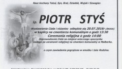 Zmarł Piotr Styś. Żył 41 lat. 