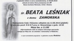 Zmarła Beata Leśniak. Żyła 29 lat.