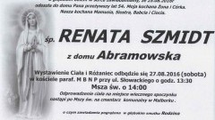 Zmarła Renata Szmidt. Żyła 54 lata.