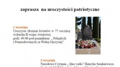 Uroczystości patriotyczne w Nowym Dworze Gdańskim. Burmistrz Jacek Michalski zaprasza - 01.09.2016
