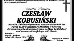 Zmarł Czesław Kobusiński. Żył 84 lata.