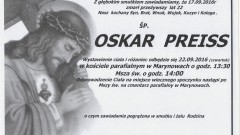 Zmarł Oskar Preiss. Żył 22 lata.