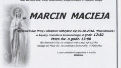 Zmarł Marcin Macieja. Żył 21 lat.