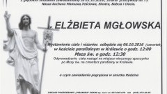 Zmarła Elżbieta Mgłowska. Żyła 73 lata.