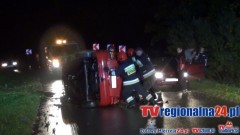 Dachowanie opla astry w Pietrzwałdzie. Deszcz, śliska nawierzchnia przyczyną wypadku? (WIDEO) – 08.10.2016