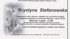 Zmarła Krystyna Stefanowska. Żyła 86 lat.