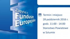 Spotkanie na temat funduszy unijnych. Jak zdobyć wsparcie na rozpoczęcie działalności gospodarczej? - 28.10.2016