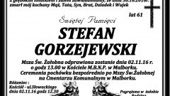 Zmarł Stefan Gorzejewski. Żył 61 lat. 