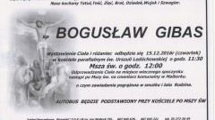 Zmarł Bogusław Gibas. Żył 58 lat.