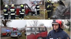 Stegna. Pożar samochodu osobowego – 31.12.2016