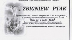 Zmarł Zbigniew Ptak. Żył 67 lat.