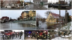 Powiat Nowodworski. Cofka, podtopienia, pożar w Jantarze, wypadek w Kmiecinie, gołoledź i oblodzenia - 05.01.2016