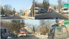 Nowy Dwór Gd. Zderzenie czołowe na Tczewskiej - 11.01.2017