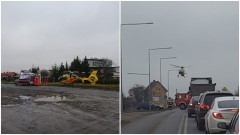 Malbork: Stan przedzawałowy i transport helikopterem do szpitala. Zobacz wideo – 26.01.2017