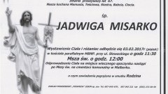 Zmarła Jadwiga Misarko. Żyła 67 lat.