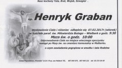 Zmarł Henryk Graban. Żył 74 lata.