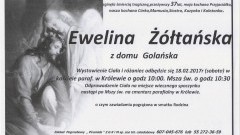 Zmarła Ewelina Żółtańska z domu Golańska. Żyła 37 lat.