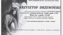 Zmarł Krzysztof Drzewiński. Żył 63 lata.