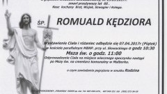 Zmarł Romuald Kędziora. Żył 66 lat.