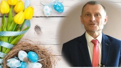 Jacek Michalski, Burmistrz Nowego Dworu Gdańskiego i Wojciech Krawczyk, Przewodniczący Rady Miejskiej składają życzenia wielkanocne 