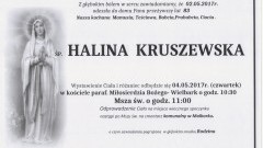 Zmarła Halina Kruszewska. Żyła 83 lata.