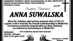 Zmarła Anna Suwalska. Żyła 87 lat.