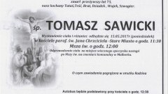 Zmarł Tomasz Sawicki. Żył 73 lata.