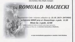 Zmarł Romuald Maciecki. Żył 82 lat.