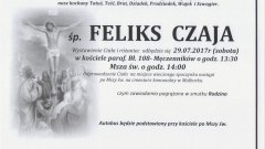 Zmarł Feliks Czaja. Żył 87 lat.