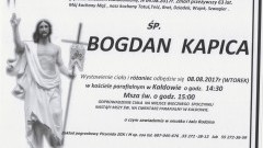 Zmarł Bogdan Kapica. Żył 63 lata.