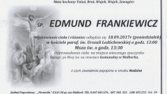 Zmarł Edmund Frankiewicz. Żył 69 lat