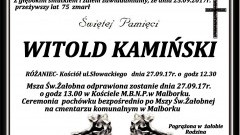 Zmarł Witold Kamiński. Żył 75 lat.