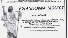 Zmarła Stanisława Moskot. Żyła 66 lat.