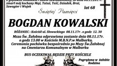 Zmarł Bogdan Kowalski. Żył 68 lat.