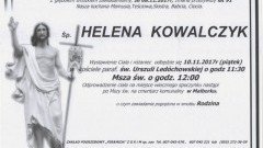 Zmarła Helena Kowalczyk. Żyła 91 lat.